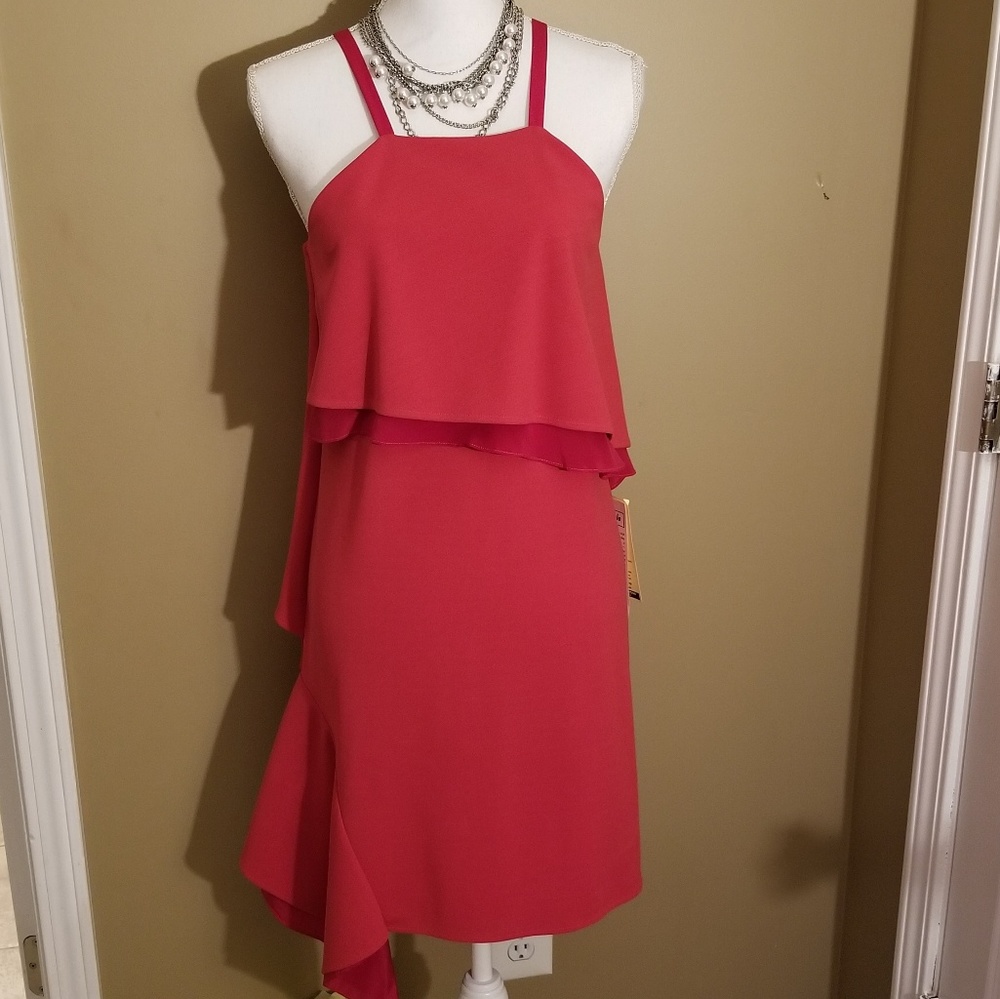 NWT Red Hi Low Tahari Ssmple Dress